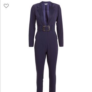 Pinstripe Blazer Jumpsuit